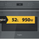 Whirlpool WCT7A9PHTSSG combi-stoomoven met magnetron, vooraanzicht gesloten deur met bedieningspaneel en display