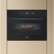 Whirlpool WCW46HMB technische schets met installatieafmetingen en deuropeningshoek