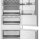 Whirlpool WHK2 5294 B6E1 inbouwkombikast geopend, bovenste en onderste deur open met zichtbare schappen en laden