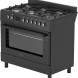 fornuis Wiggo WO-E969R(BB) - Gas