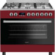 Wiggo WO-E969R(RX) rood gas fornuis - 90 cm breed