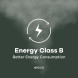 Wiggo WO_E909B Energy Class B label met energiebesparing symbool