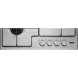 Zanussi ZGH65414XS inbouw kookplaat brander