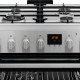 Close-up van de 4-pits gas kookplaat van AEG CKB64415BM met Multicrown brander