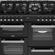 Belling fornuis COOKCENTRE 100 DF BLK met 7 gasbranders en 3 ovens
