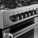Bedieningspaneel Belling fornuis met metalen draaiknoppen en Maxi-Clock programmeerbare LED-timer