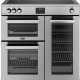 Belling COOKCENTRE 90Ei STA inductie fornuis met 5 kookzones en 3 ovens