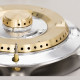 De gasbranders van de Boretti VPN946ANG zijn uitgevoerd in messing en hebben daardoor 25% hoger rendement dan aluminium branders.