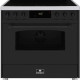 Elementi di Cucina EC9036-MZ-IX-B inductie fornuis mat zwart 90 cm breed