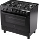 Etna FG190ZWA gas fornuis zwart - 90 cm. breed