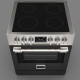 Fulgor Milano FSRC 3004 P MI ED 2F MBK fornuis inductie - zwart - 76,2 cm. breed
