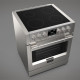 Fulgor Milano FSRC 3004 P MI ED 2F X fornuis inductie - 76,2 cm. breed