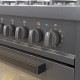 Ilve L096WSCM3/MGD gas fornuis - mat zwart - met opberglade