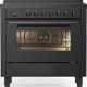 ILVE LBI095WSCM3/MGD mat zwart inductie fornuis met 5 kookzones en multifunctionele oven
