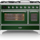 Ilve M12FDNE3/EG fornuis - groen - 120 cm. breed