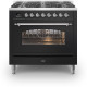 Ilve P096NE3/BK fornuis - zwart - 90 cm. breed
