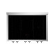Close-up van de 5 inductiezones op de STEEL GP10FF-5FI kookplaat met boostfunctie