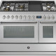 STEEL GP12FF-4TM gasfornuis 120 cm breed in roestvrij staal