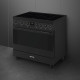 De Smeg C9IMN2 is een strak inductie fornuis welke versterkt wordt door de mat zwarte kleur