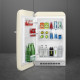 Smeg FAB10HLCR6 retro jaren 50 koelkast - creme - linksdraaiend