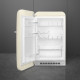 Smeg FAB10HLCR6 retro jaren 50 koelkast - creme - linksdraaiend