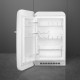Smeg FAB10HLWH6 retro jaren 50 koelkast - wit - linksdraaiend