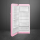 Smeg FAB28LPK6 retro jaren 50 koelkast - roze - linksdraaiend