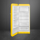 Smeg FAB28LYW6 retro jaren 50 koelkast - geel - linksdraaiend