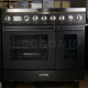 Smeg CPF92IMA inductie fornuis - antraciet - dubbele oven - Portofino