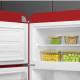 Smeg FAB30LRD5 retro jaren 50 koelkast - rood - linksdraaiend