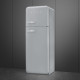 Smeg FAB30RSV5 rechtsdraaiende retro koelkast - zilver metallic