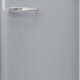 Smeg FAB30RSV5 rechtsdraaiende retro koelkast - zilver metallic