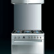 Het Smeg SNL81MFX5 fornuis is desgewenst te combineren met 80 cm. brede achterwand en afzuigkap (KAP800X)