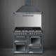 Smeg TR4110IGR inductie fornuis - lei grijs - 110 cm. breed