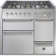 Steel GQ10SFF-D-4M fornuis met combi-stoomoven - Genesi - 100 cm. breed