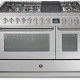 Steel GQ12SF-4BM rvs fornuis met combi-stoomoven - 120 cm breed