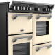Hoogwaardig creme kleurig Belling Richmond 100 cm breed fornuis met QuadOven™ en telescopische geleiders