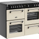 Vrijstaand Belling Richmond creme fornuis met 5 inductiezones en draaiknop bediening