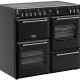 Belling Richmond 100 EI DX RTY zwart met gemakkelijk te reinigen emaille afwerking