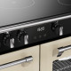 Close-up draaiknop bediening Stoves Richmond 110 Ei DX RTY creme inductie fornuis