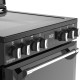 Close-up Stoves Richmond DX 60 Ei RTY – LED Maxi-Clock bediening en bedieningsknoppen inductiezones