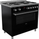 De Belling SC900DFT heeft een strak design in de kleur zwart met rvs accenten