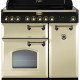 Falcon Classic Deluxe 90 keramisch fornuis creme met messing beslag