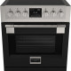 Fulgor Milano FSRC 3004 P MI ED 2F MBK fornuis inductie - zwart - 76,2 cm. breed