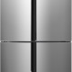 De Hisense RQ562N4AC1 is een 4-deurs koelkast uitgevoerd met rvs-look front