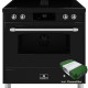 Elementi di Cucina IC9034-ZW-S inductie fornuis met afzuiging - zwart - klassiek