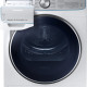 De Samsung DV90N8289AW droger warmtepomp inbouw heeft afvoer naar waterleiding of reservoir bovenin