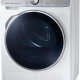 Fraai is het rvs-look bedieningspaneel van de Samsung DV9BN8289AW warmtepomp droger