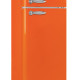 Schneider SCDD208VFLO retro jaren 50 koelkast - oranje