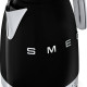 De Smeg KLF02BLEU waterkoker zwart beschikt over de mogelijkheid om de eindtemperatur in te stellen